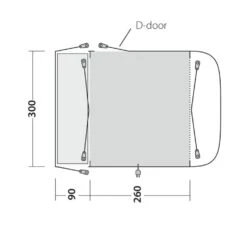 Outwell Newburg 260 Drive Away Awning -Camping Gear Store 111102 newburg 260 drawing floorplan3