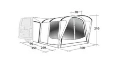 Outwell Newburg 260 Drive Away Awning -Camping Gear Store 111102 newburg 260 drawing perspective2