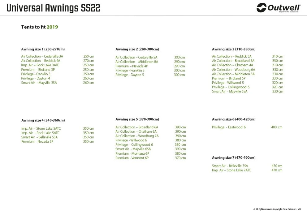 Outwell Universal Tent Awning Size 6 19 Outwell Universal Tent Awning Size 6 - Image 17