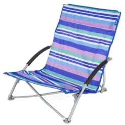 Yello Low Beach Chair Stripe Blue 7 Yello Low Beach Chair Stripe Blue -Camping Gear Store 1whwmatm
