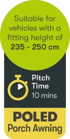 Quest Falcon 260 Poled Porch Caravan Awning -Camping Gear Store a3501 9 fullsize