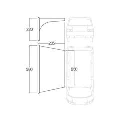 Vango AirBeam Sky Canopy 2.5m -Camping Gear Store airbeam sky canopy for caravan motorhomes 25m3