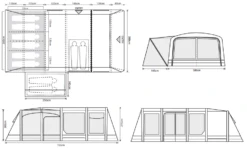Outdoor Revolution Airedale 6.0SE Air Tent 27 Outdoor Revolution Airedale 6.0SE Air Tent -Camping Gear Store airedale 6se floorplan