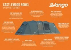 Vango Castlewood 800XL Tent Package -Camping Gear Store castlewood 800xl infographic