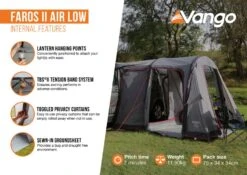 Vango Faros II Air Low Drive Away Awning -Camping Gear Store faros ii air low2 1