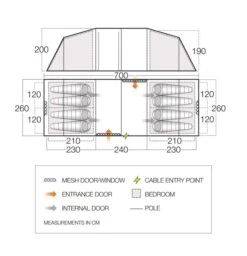 Vango Castlewood 800XL Tent Package -Camping Gear Store floorplan castlewood 800xl