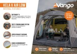 Vango Kela V Low Air Drive Away Awning -Camping Gear Store kela v air low2