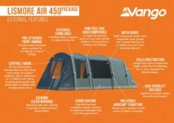 Vango Lismore Air 450 Tent Package -Camping Gear Store lismore air 450 package medium
