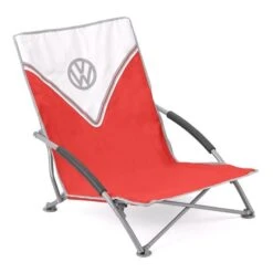 Volkswagen Red Campervan Folding Low Camping Chair -Camping Gear Store ol0192 vw low folding chair red 2 88a838