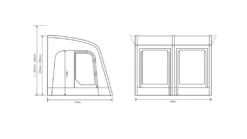 Outdoor Revolution Sportlite Caravan/Motorhome Air 320L Awning -Camping Gear Store orca1001 floorplan