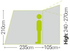 Quest Falcon 300 High Poled Drive Away Awning -Camping Gear Store quest falcon 300 poled drive away awning high 3