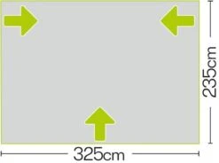 Quest Falcon 325 Poled Porch Caravan Awning -Camping Gear Store quest falcon 325 poled porch caravan awning height