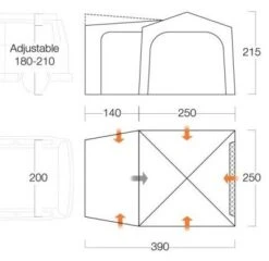 Vango Tailgate Hub Low Awning -Camping Gear Store tailgate hub lowmain1